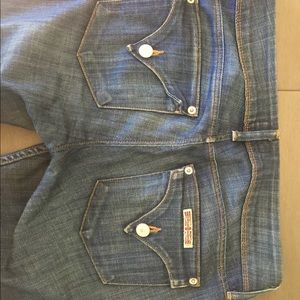 Hudson back flap pocket skinny jeans